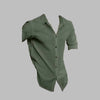 HIT 3 Movie: Knitted Fabric Textured Regular Fit Full Sleeve Green Shirt