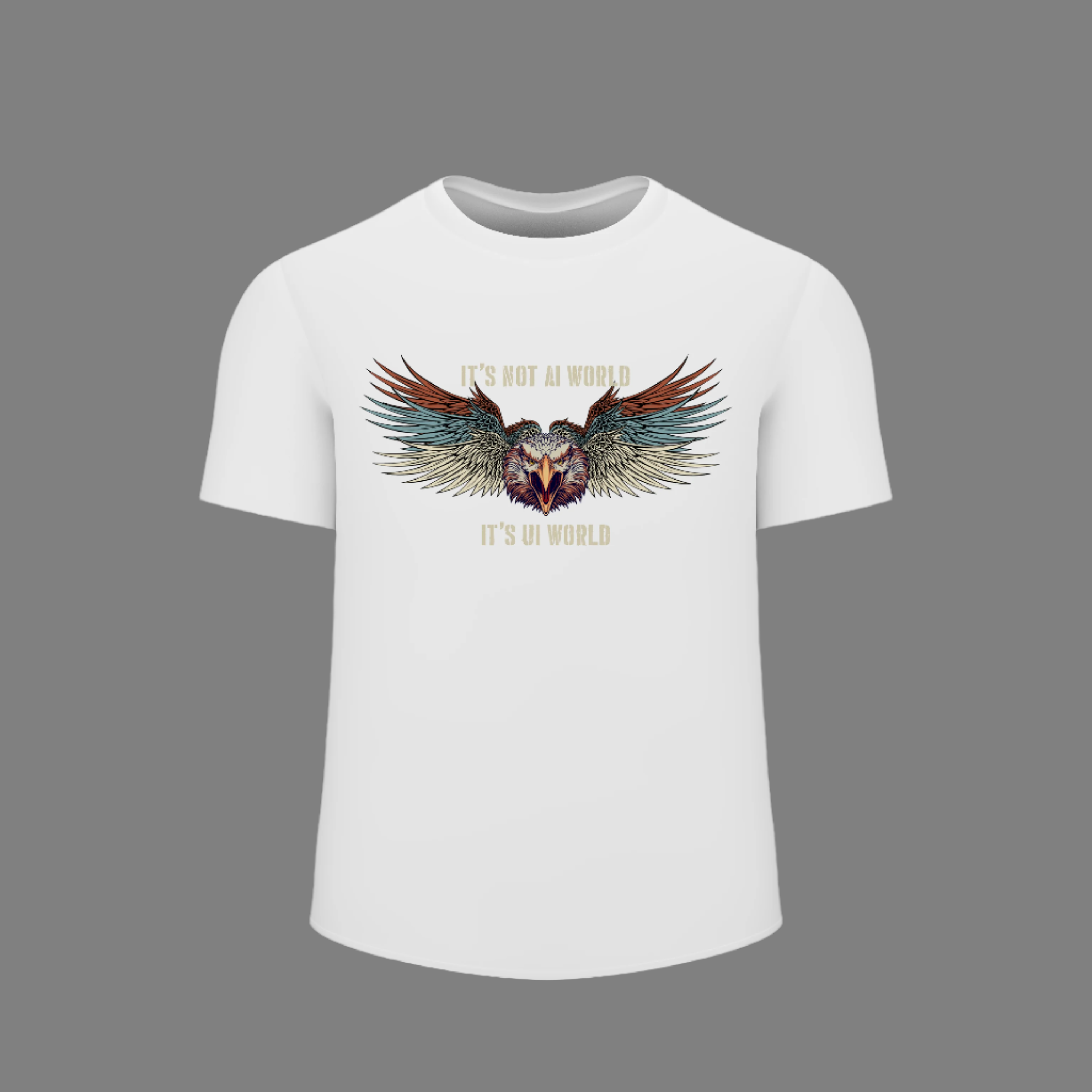UI Movie Exclusive White T-Shirt - UI World Flying Eagle-BUY 1 GET 1 FREE