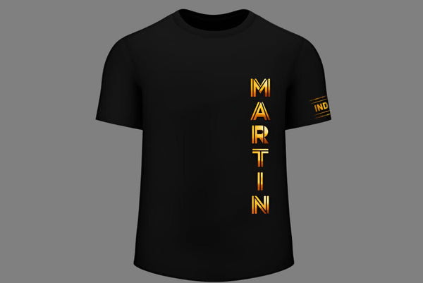 Martin Black T Shirt with Logo- SALE 40% OFF