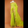 Cotton Fig Green Saree With Blouse