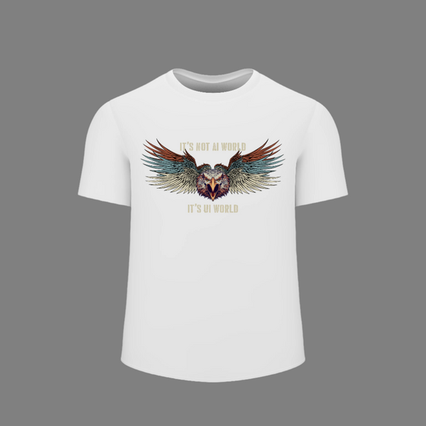 UI Movie Exclusive White T-Shirt - UI World Flying Eagle-BUY 1 GET 1 FREE