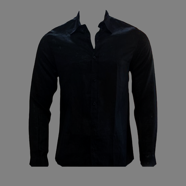 Bhairathi Ranagal Black Cotton-Linen Shirt